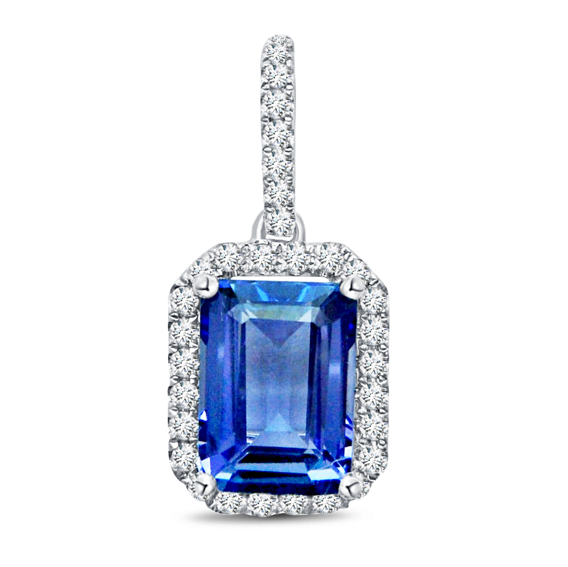 14KY TANZANITE ROUND PENDANT