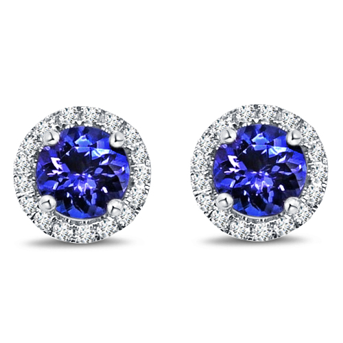 14KY TANZANITE ROUND PENDANT